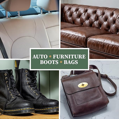 Lexol All Leather Conditioner, Naturally Derived Leather Conditioner with Bee and Carnauba Milk, Great for Car Interiors, Boots, Furniture, Bags, Jackets and More, 16.9 fl oz