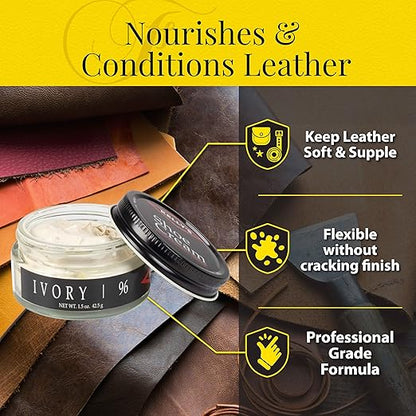 Kelly's Ivory Shoe Polish 1.5 oz - Professional Leather Shoe Cream