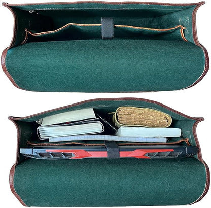 RUSTIC TOWN 15 inch Vintage Crossbody Full Grain Leather Laptop Messenger Bag
