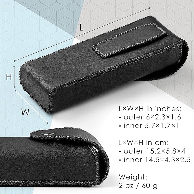 PU Leather Eyeglasses Case on Belt, Hard Eyeglass Case, Glasses Holder Belt Loop, Small Case For Eyeglass, Glasses Cases, Small Sunglasses Case, Reading Glasses Case Classy Style Black