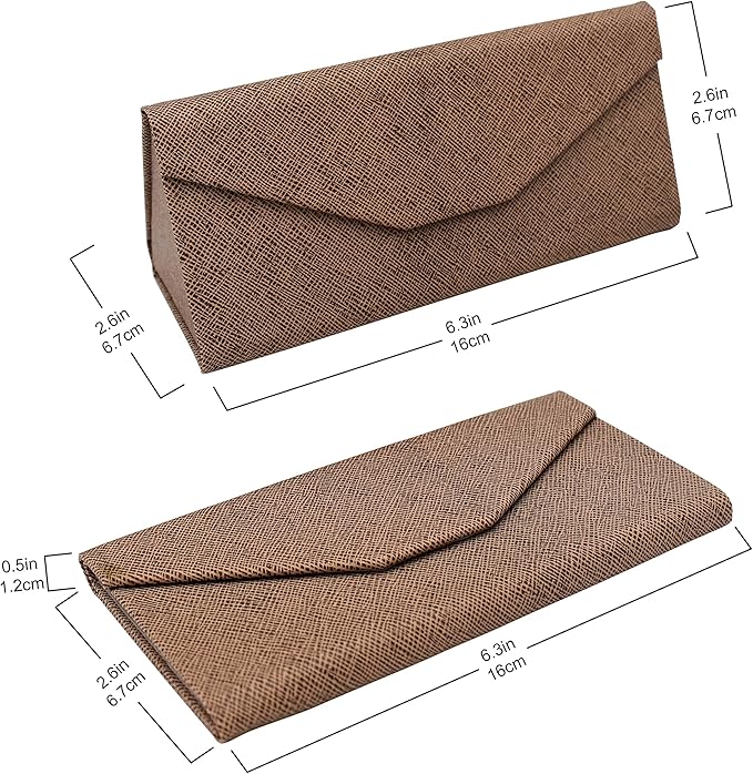Real Sic Glasses Case for Men and Women - Magnetic Folding Hard Shell Sunglass Holder - Inspired by Solid Color