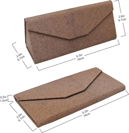 Real Sic Glasses Case for Men and Women - Magnetic Folding Hard Shell Sunglass Holder - Inspired by Solid Color