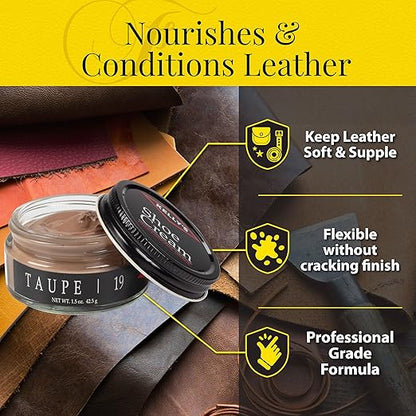 Kelly's Taupe Shoe Polish 1.5 oz - Professional Leather Shoe Cream