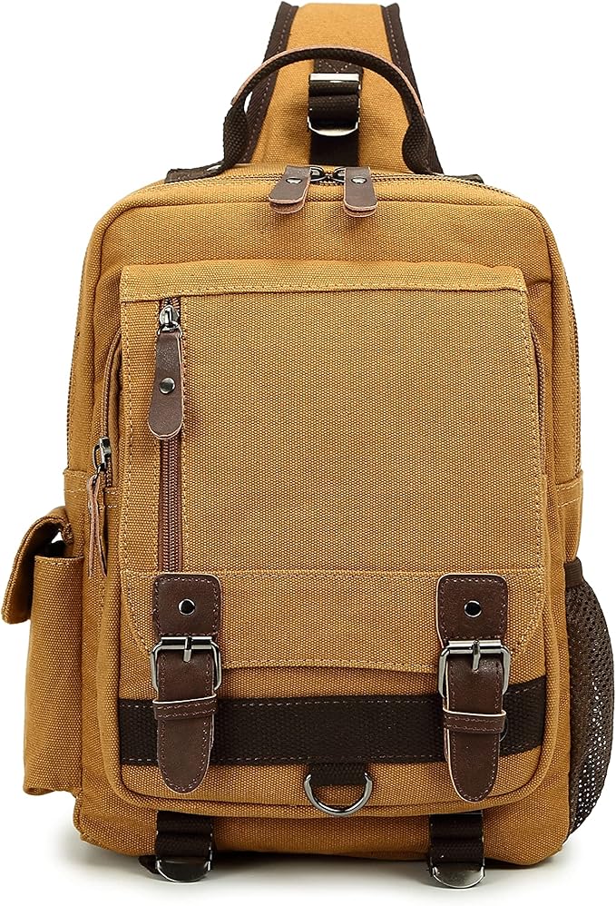 Sechunk Canvas Messenger Bag Sling Bag Crossbody Bag Shoulder Bag Retro Cross Body Handbags
