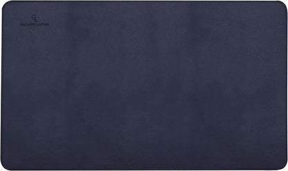 Gallaway Leather Desk Mat - Office Writing Desk Pad, Medium 24" x 14" Navy Blue, Gift Ready Elegant Computer Desk Cover Protector