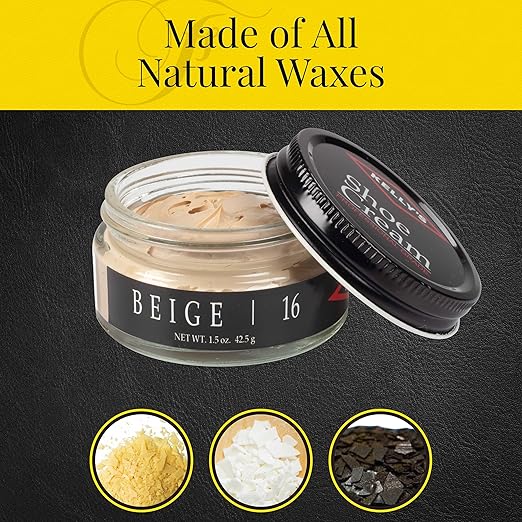 Kelly's Beige Shoe Polish 1.5 oz - Professional Leather Shoe Cream