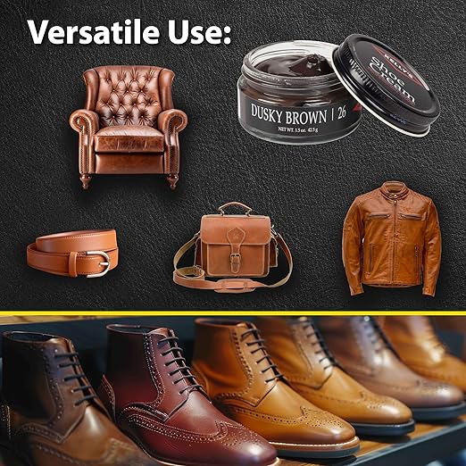 Kelly's Dusky Brown Shoe Polish 1.5 oz - Professional Leather Shoe Cream