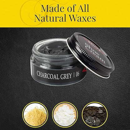Kelly's Charcoal Grey Shoe Polish 1.5 oz - Professional Leather Shoe Cream