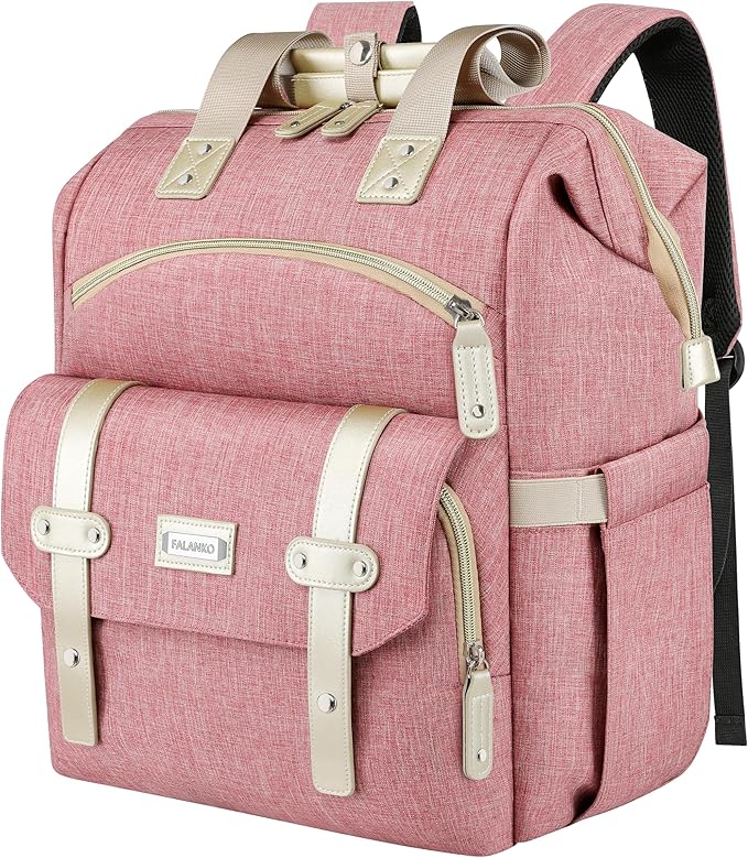 FALANKO Laptop Backpack for Women,Large Computer Backpack for 17 Inch Laptop, Water Resistant Teacher work nurse Doctor Bookbag