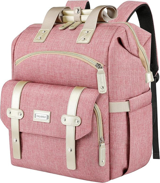 FALANKO Laptop Backpack for Women,Large Computer Backpack for 17 Inch Laptop, Water Resistant Teacher work nurse Doctor Bookbag