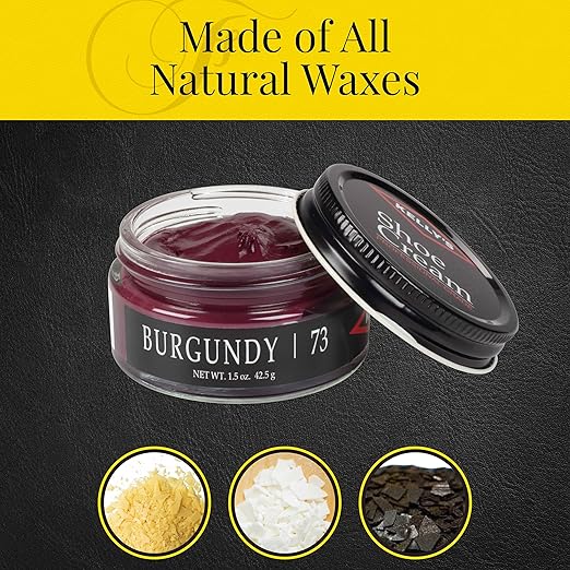 Kelly's Burgundy Shoe Polish 1.5 oz - Professional Leather Shoe Cream