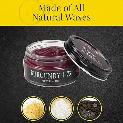 Kelly's Burgundy Shoe Polish 1.5 oz - Professional Leather Shoe Cream