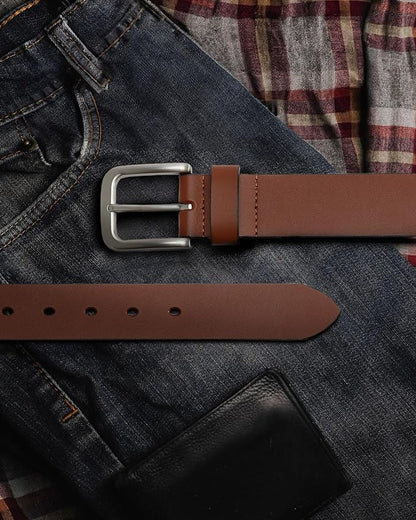 CHAOREN Mens Belts Leather - 35mm Genuine Leather Belt for Jeans - Men Gift for Casual Dress