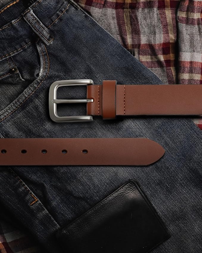 CHAOREN Mens Belts Leather - 35mm Genuine Leather Belt for Jeans - Men Gift for Casual Dress