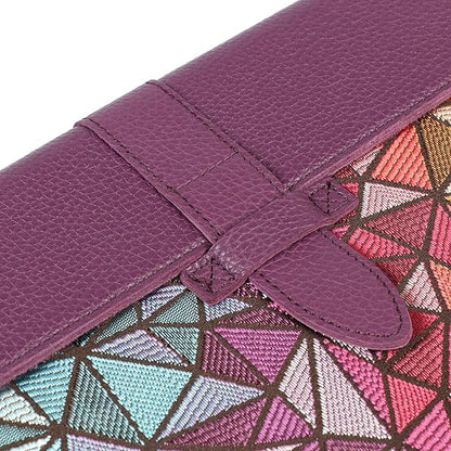 LONDO Leder Hülle Kompatibel mit MacBook Pro 14 & Air 13-13.3 Zoll (M5, M4, M3, M2, M1, Pro, Max) & iPad Pro 12.9, Premium Vollleder Laptop Tasche, Purple Modelle 2020 bis 2026