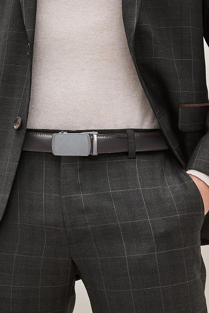 CHAOREN Mens Belt Leather Ratchet Belt - Customizable Fit, Effortless Style (35mm)