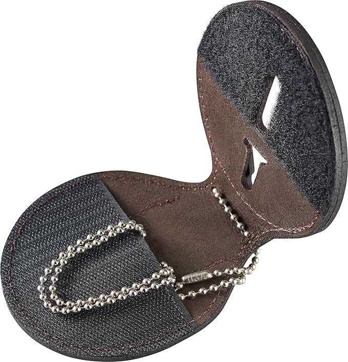 Perfect Fit Shield Wallets Florida Sheriff Five-Point Star Badge Holder 2.7 inches Tall (Cutout PF185) Brown Leather