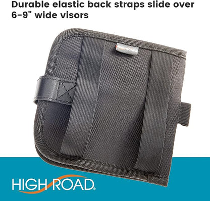 High Road Car Visor Organizer and Registration and Insurance Card Holder with Clear Document Pockets and 3 Card Holders - Vehicle Document Holder for Cars, Trucks and SUVs, Single Pack