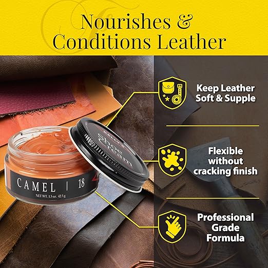 Kelly's Camel Shoe Polish 1.5 oz - Professional Leather Shoe Cream