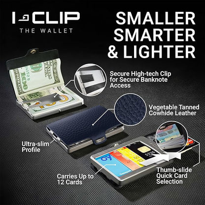 I-CLIP, Premium Men's Leather Wallet, Versatile Changeable Money clip, Secure Card Holder, Compact Men's Wallet Minimalist, Sleek Slim Design, Perfect Money Clip Wallet for Men