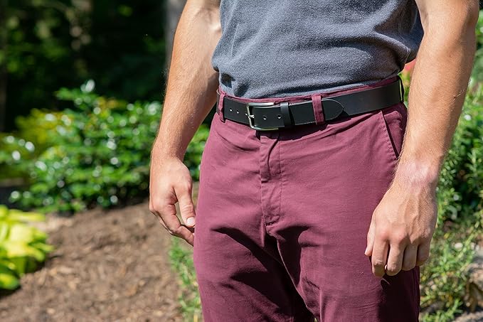 Slick City Belt - Genuine Full Grain Leather with Nickel Free Buckle