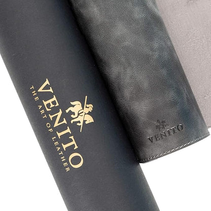 Venito Premium Leather Desk Mat (36 X 19 inch) - Large Computer Desk Mat for Home Office Accessories (Faded Gray)*