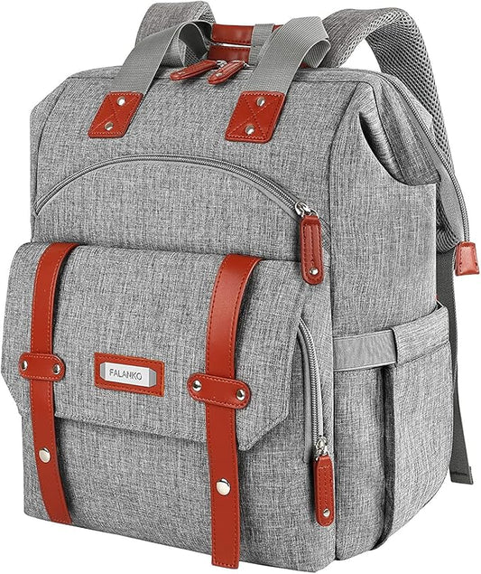 FALANKO Laptop Backpack for Women, 15.6 Inch Computer Backpack Doctor Teacher Work Purse Bookbag, Wide Top Open College Water Resistant Travel Casual Shoulder Bag