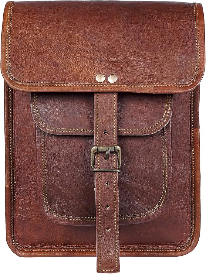 11 inch Small Crossbody Shoulder Genuine Leather iPad/Tablet Vintage Messenger Bag For 10.5 inch iPad Pro for Women & Men