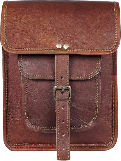 11 inch Small Crossbody Shoulder Genuine Leather iPad/Tablet Vintage Messenger Bag For 10.5 inch iPad Pro for Women & Men