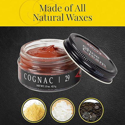 Kelly's Cognac Shoe Polish 1.5 oz - Professional Leather Shoe Cream