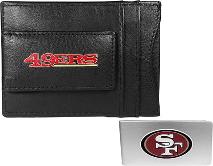 Siskiyou Sports NFL unisex Leather Cash & Cardholder & Money Clip