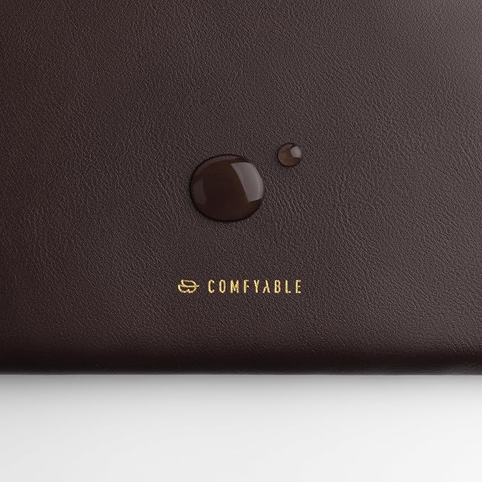 Comfyable Slim Protective Laptop Sleeve, PU Leather Bag Compatible with 15" MacBook Air (Snug Fit) M5 & 14" MacBook Pro M5 Pro/Max 2026 (Loose Fit), Chocolate