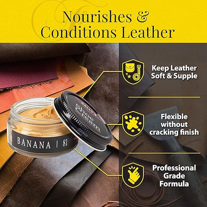 Kelly's Banana Shoe Polish 1.5 oz - Professional Leather Shoe Cream