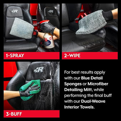Griot's Garage Leather 3-in-1 Spray, Cleaner and Conditioner for Leather and Vinyl, Car Seats and Vehicle Interior, Truck, RV, Boats, and Home, 10964, 1 Gallon