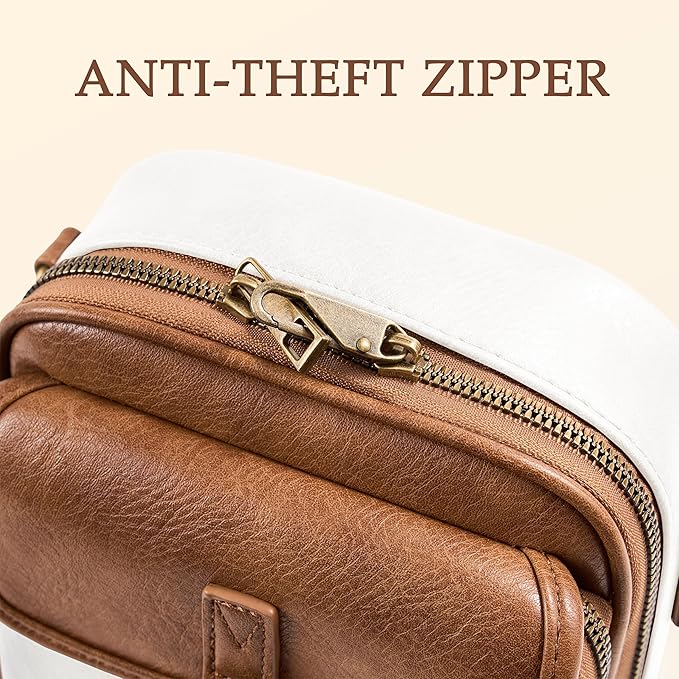 Small Messenger Bag Vegan Leather Crossbody Bag for Women Men, Vintage Cross Body Shoulder Purse with Card Slots