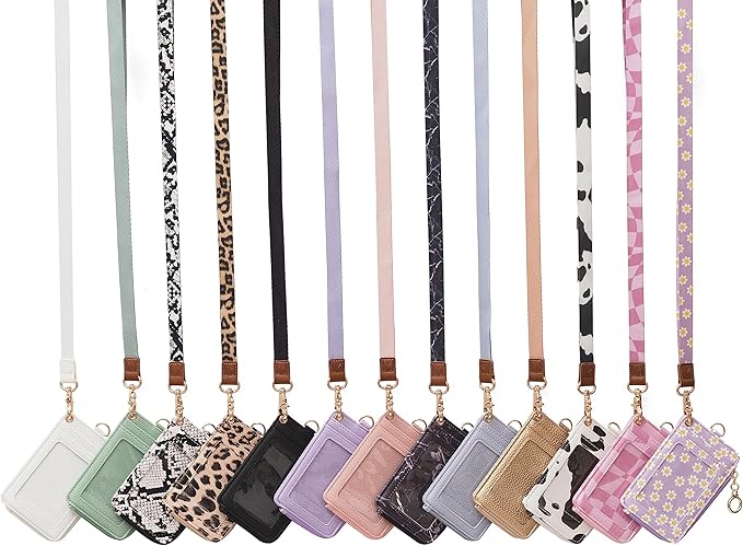 MONDO DESIGNS 2-in-1 ID Badge Holder with Lanyard - Multi-Use Lanyard Keychain Wallet for Women, Small Keychain Wristlet Wallet with Strap & Lanyards for ID Badges, Phone & Card Holder - Sage Green