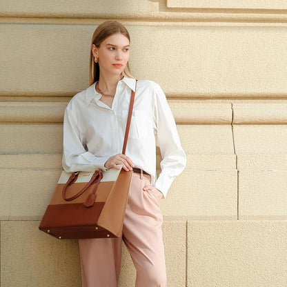 LOVEVOOK Laptop Tote Bag for Women, Work Totes Business Office Computer Briefcase with Clutch Purse