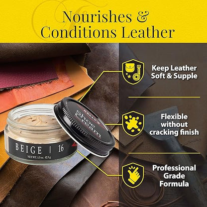 Kelly's Beige Shoe Polish 1.5 oz - Professional Leather Shoe Cream