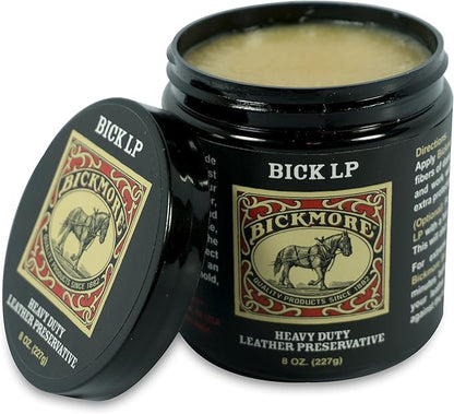 Bickmore Heavy Duty Leather Conditioner, Scratch Repair - LP 8oz | Preservative, Protector & Restorer Balm for Dry, Cracked, Scratched Leather | Made in USA