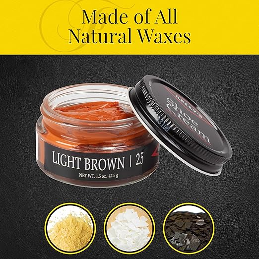 Kelly's Light Brown Shoe Polish 1.5 oz - Professional Leather Shoe Cream