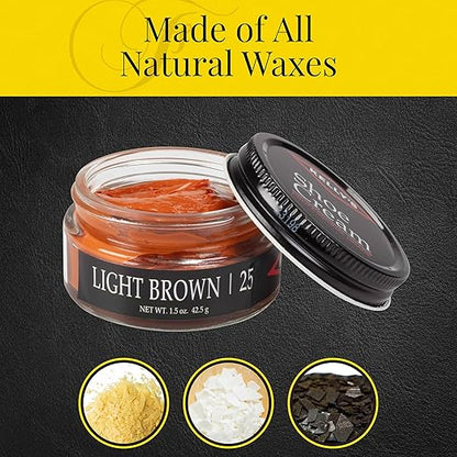 Kelly's Light Brown Shoe Polish 1.5 oz - Professional Leather Shoe Cream