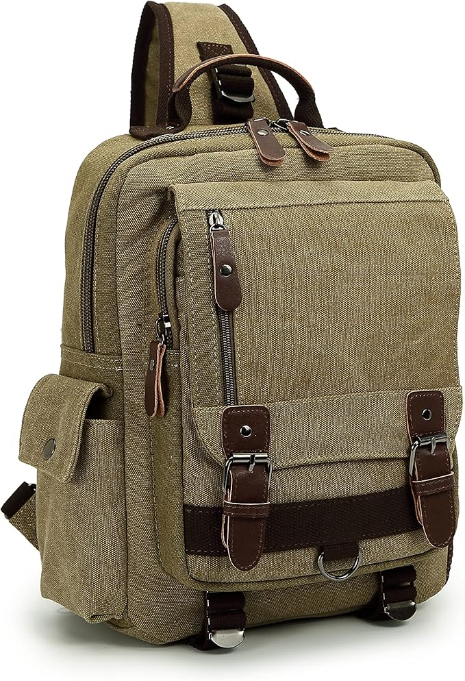 Sechunk Canvas Messenger Bag Sling Bag Crossbody Bag Shoulder Bag Retro Cross Body Handbags