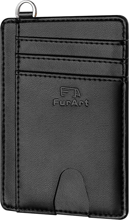 FurArt Slim Minimalist Wallet, Front Pocket Wallets, RFID Blocking, Credit Card Holder for Men