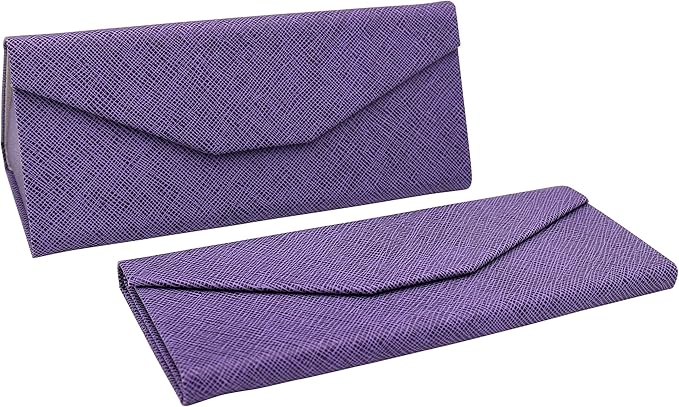 Real Sic Glasses Case for Men and Women - Magnetic Folding Hard Shell Sunglass Holder - Inspired by Solid Color