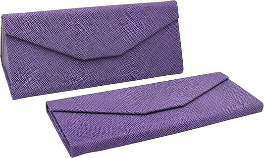 Real Sic Glasses Case for Men and Women - Magnetic Folding Hard Shell Sunglass Holder - Inspired by Solid Color