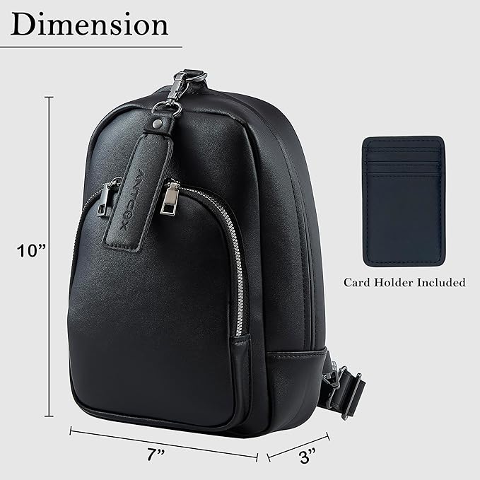 CCW Sling bag for Women & Men-Magnetic closure Cusual EDC bag with fast access-Concealed carry crossbody bag for Women & Men-Include universal fast draw Holster (Black)
