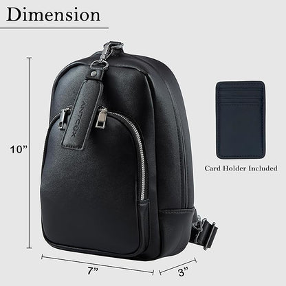 CCW Sling bag for Women & Men-Magnetic closure Cusual EDC bag with fast access-Concealed carry crossbody bag for Women & Men-Include universal fast draw Holster (Black)