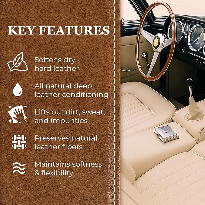 Leatherique Leather Care & Preservation Set - 32 oz | Leatherique Rejuvenator Oil & Prestine Clean 2-Step System | Softens, Conditions & Preserves Leather | Perfect for Cars, Furniture, Saddles & More