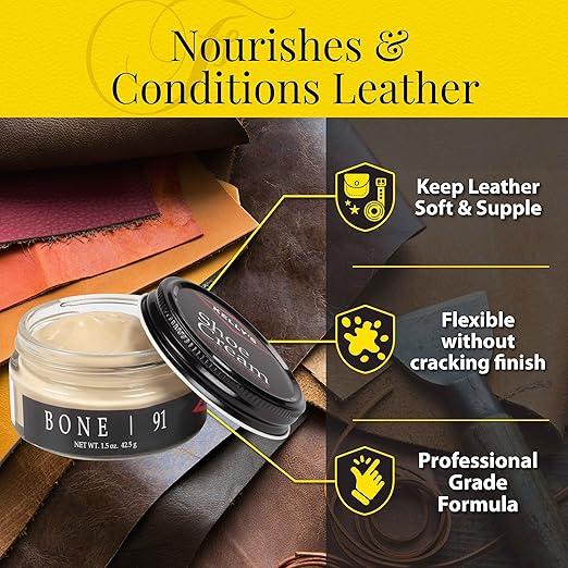 Kelly's Bone Shoe Polish 1.5 oz - Professional Leather Shoe Cream