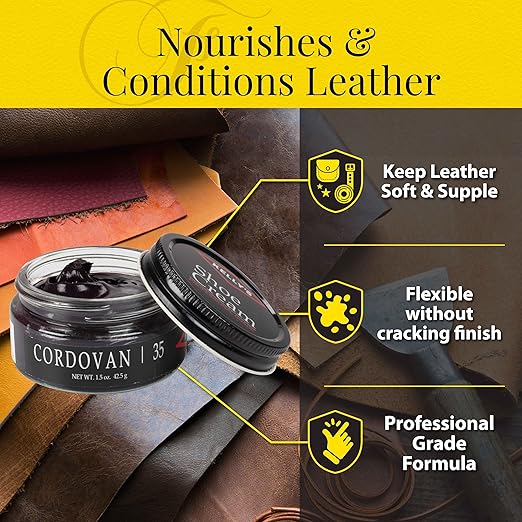 Kelly's Cordovan Shoe Polish 1.5 oz - Professional Leather Shoe Cream